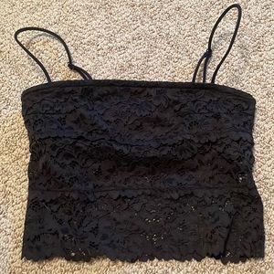 Urban Outfitters Out From Under. Black lace cropped tank. Size small.